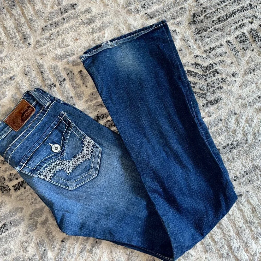 Big Star Remy Low Rise Women's Jeans Size 27 Long Dark Blue Bootcut Vintage - Picture 14 of 15